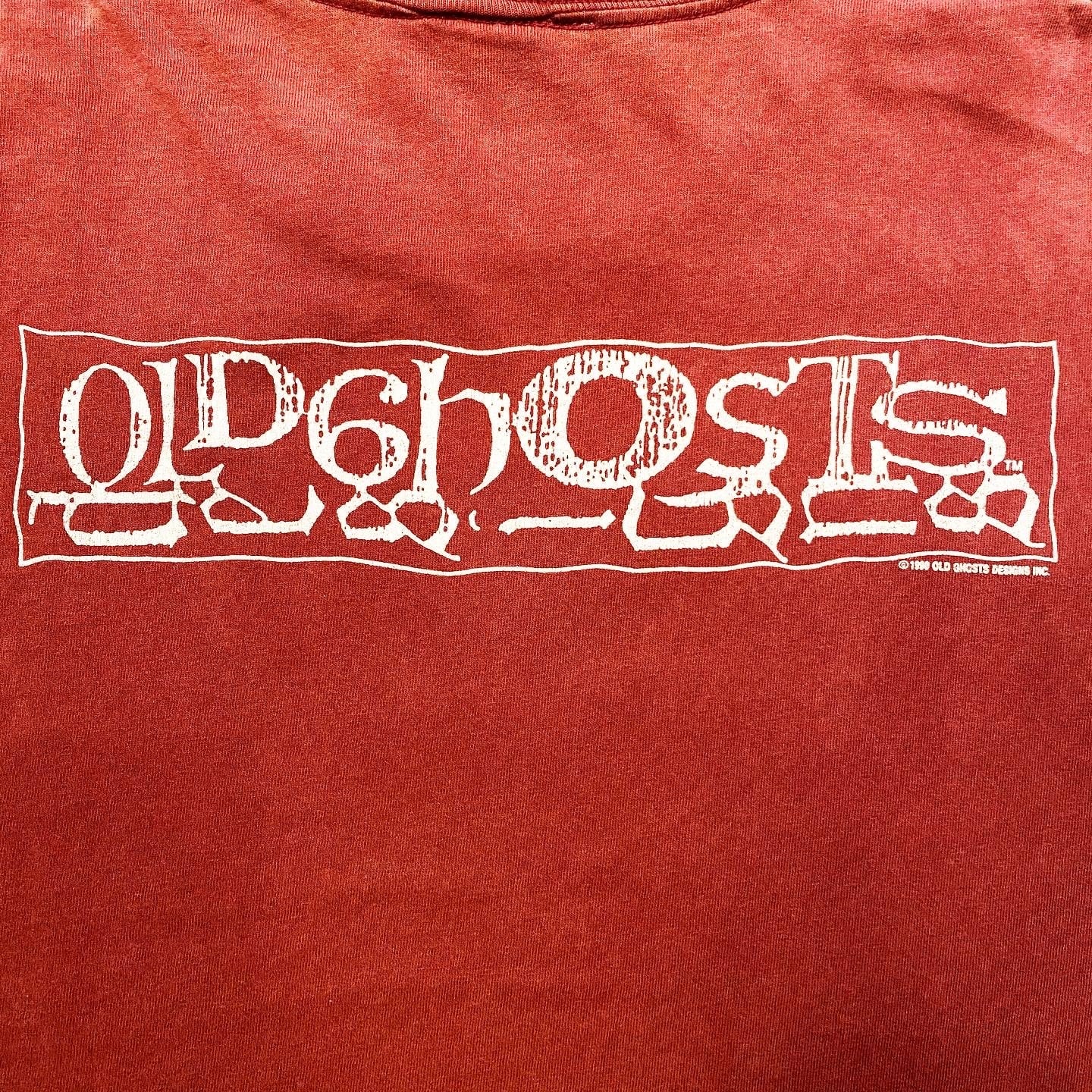 Made in USA!!1990s Old ghost design skate print T-shirt (size XL