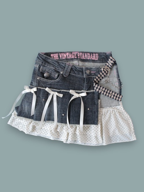 wrap skirt pocket belt(deep indigo)