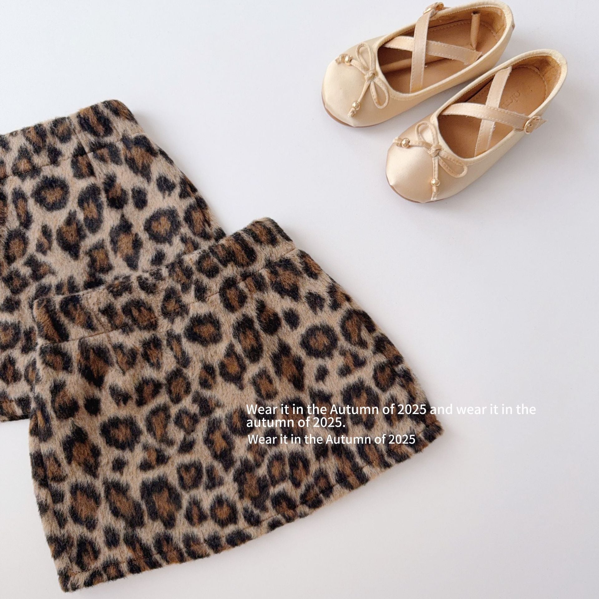 インパン付きレオパードミニスカート