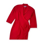 Vintage Thierry Mugler ティエリーミュグレー 立体ドレープワンピース 9AR/赤レッド レディース ヴィンテージ