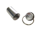 携帯型 ピル ニトロ 薬入れ 千錠 メモリアル ケース 防水 ゴムパッキン 仕様 シルバー 2個セット