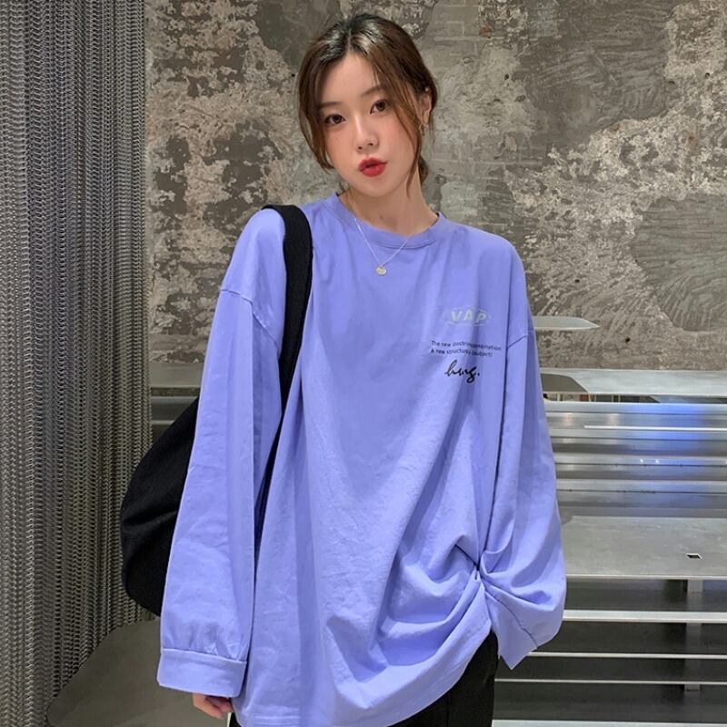 スプリングオータムプリントカジュアルルーズスリムセーター 春物 秋物 YY-ファッション47407266406