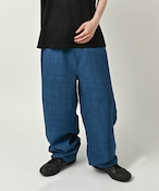 ATELANE Linen-like fabric easy curve pants (NAV) 26A-18170