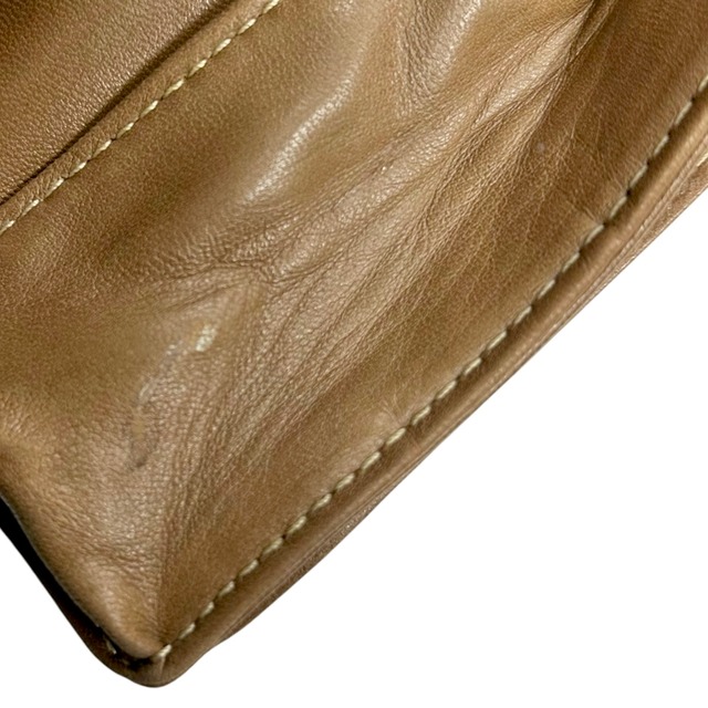 LOEWE ロエベ アナグラム ステッチ レザー トートバッグ ショルダーバッグ ブラウン vintage ヴィンテージ オールド pnktyk
