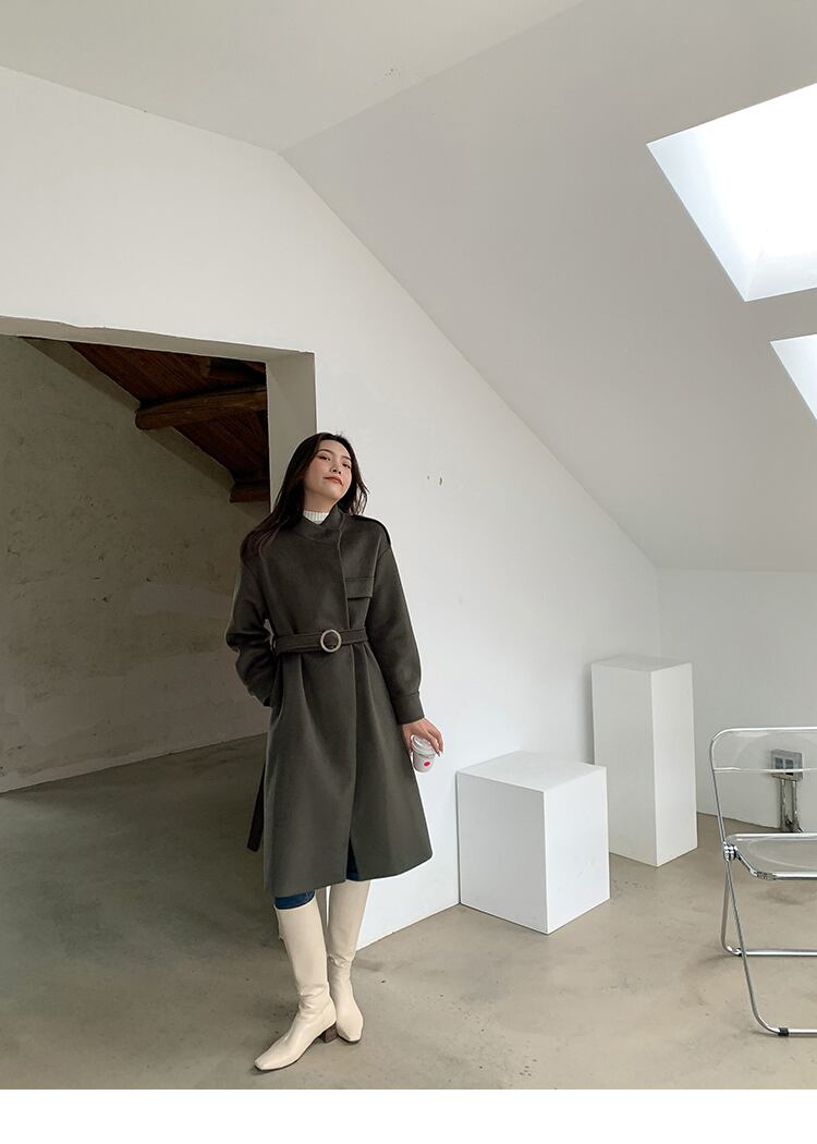 ウールコート レディースルーズ HUCHUJING21634102879