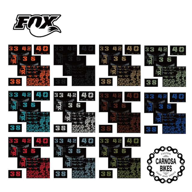 【FOX RACING SHOX】FORK AND SHOCK DECAL KIT [フォークアンドショック デカールキット]