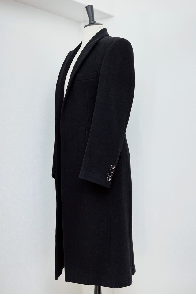 5351 POUR LES HOMMES BLACK CHESTERFIELD COAT