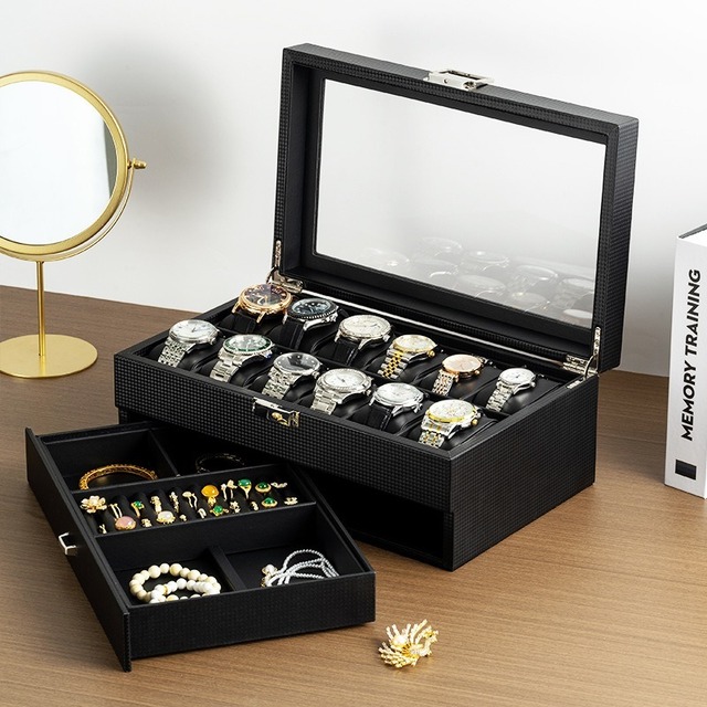 ジュエリーボックス アクセサリーボックス 大きめ アクセサリー入れ アクセサリー 収納ケース 収納ボックス 可愛い おしゃれ 2段 時計