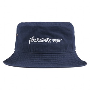 【PLEASURES/プレジャーズ】HYDE LOGO BUCKET HAT バケットハット / NAVY