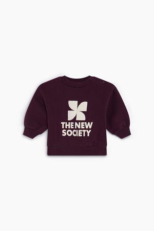 The New Society / Logo Baby Sweatshirt (Winetasting) 26AW