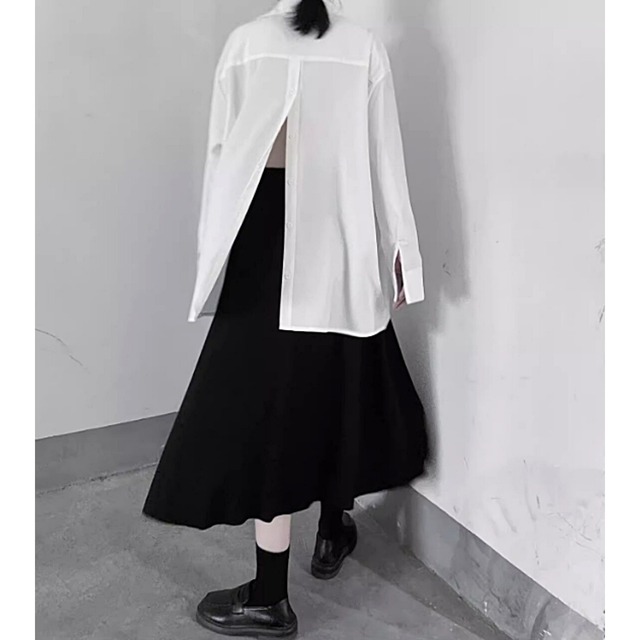 Back slit shirt C0269