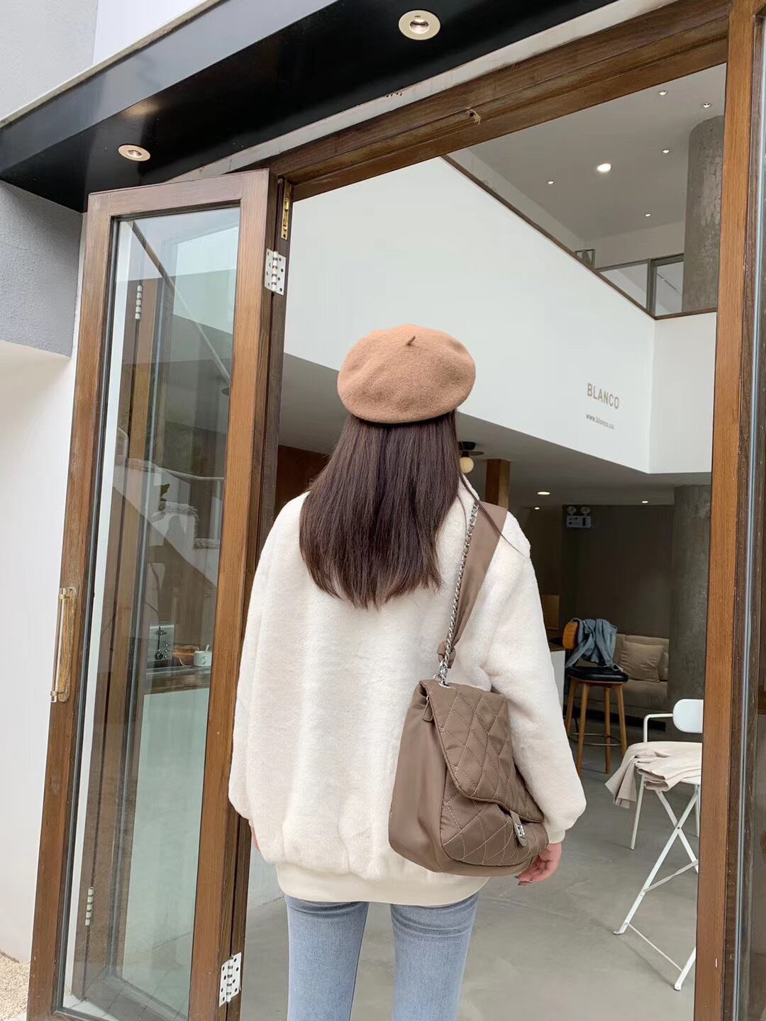 フェイクファートールカラージャケット