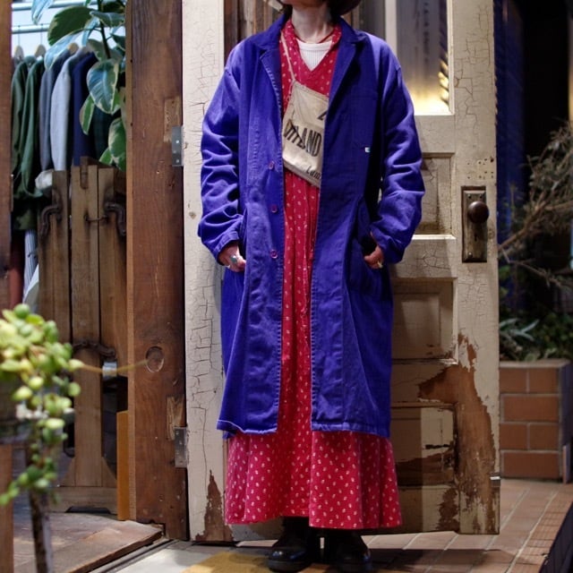 1980s~ French Work Shop Coat / フレンチワーク インクブルー