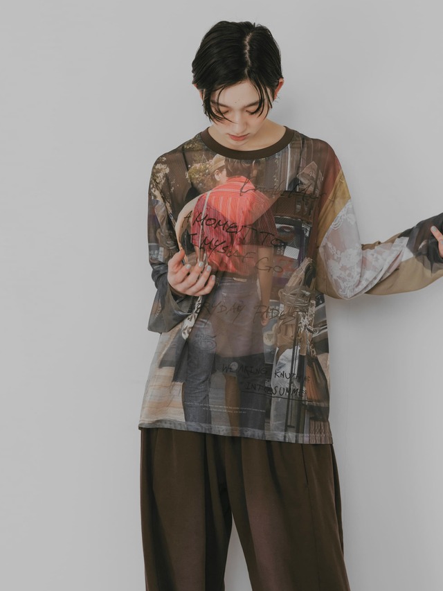 Oji Sheer Long Sleeve Tee  / UNISEX / OJI