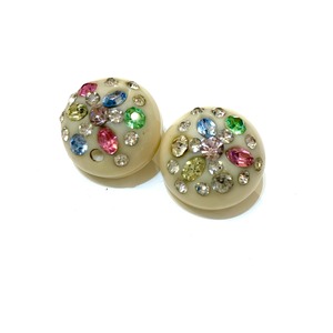 VITAGE 'WEISS' colorful rhinestone earrings