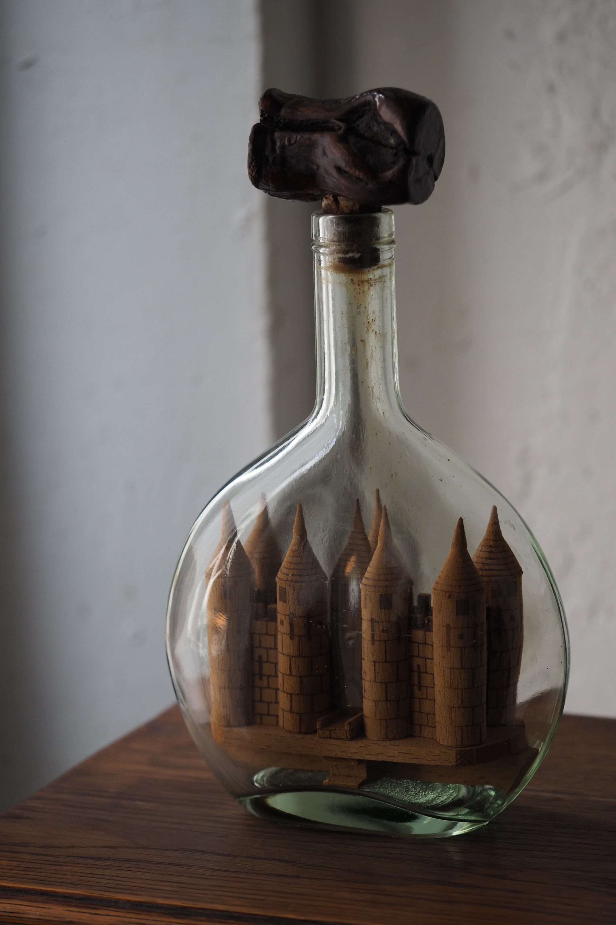 オブジェ ボトルの中のお城-vintage bottle objet | アンティーク