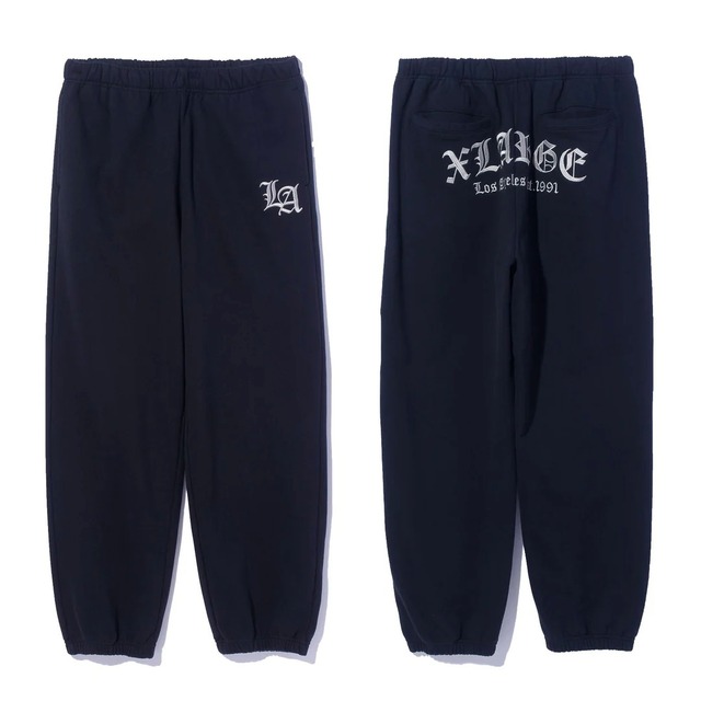 【XLARGE】OLD ENGLISH SWEAT PANTS / BLACK【エクストララージ】