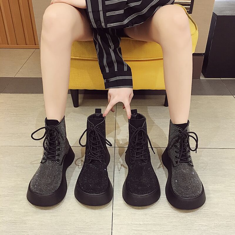 ブーツレディースレッドカジュアルラインストーン薄手 靴 シューズ フェイクシューズ99695217525