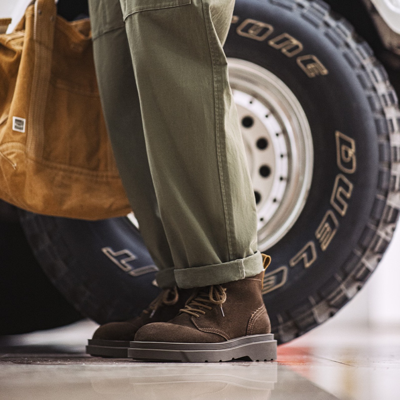 Brown Suede Leather High-top Boots / ブラウン スエード レザー ハイトップ ブーツ