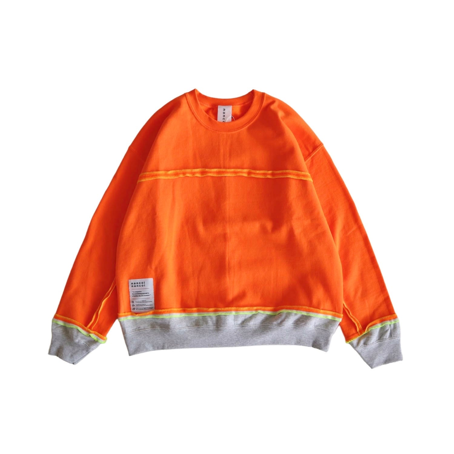 nancoi nancoi rebuilding sweat shirts / orange ash