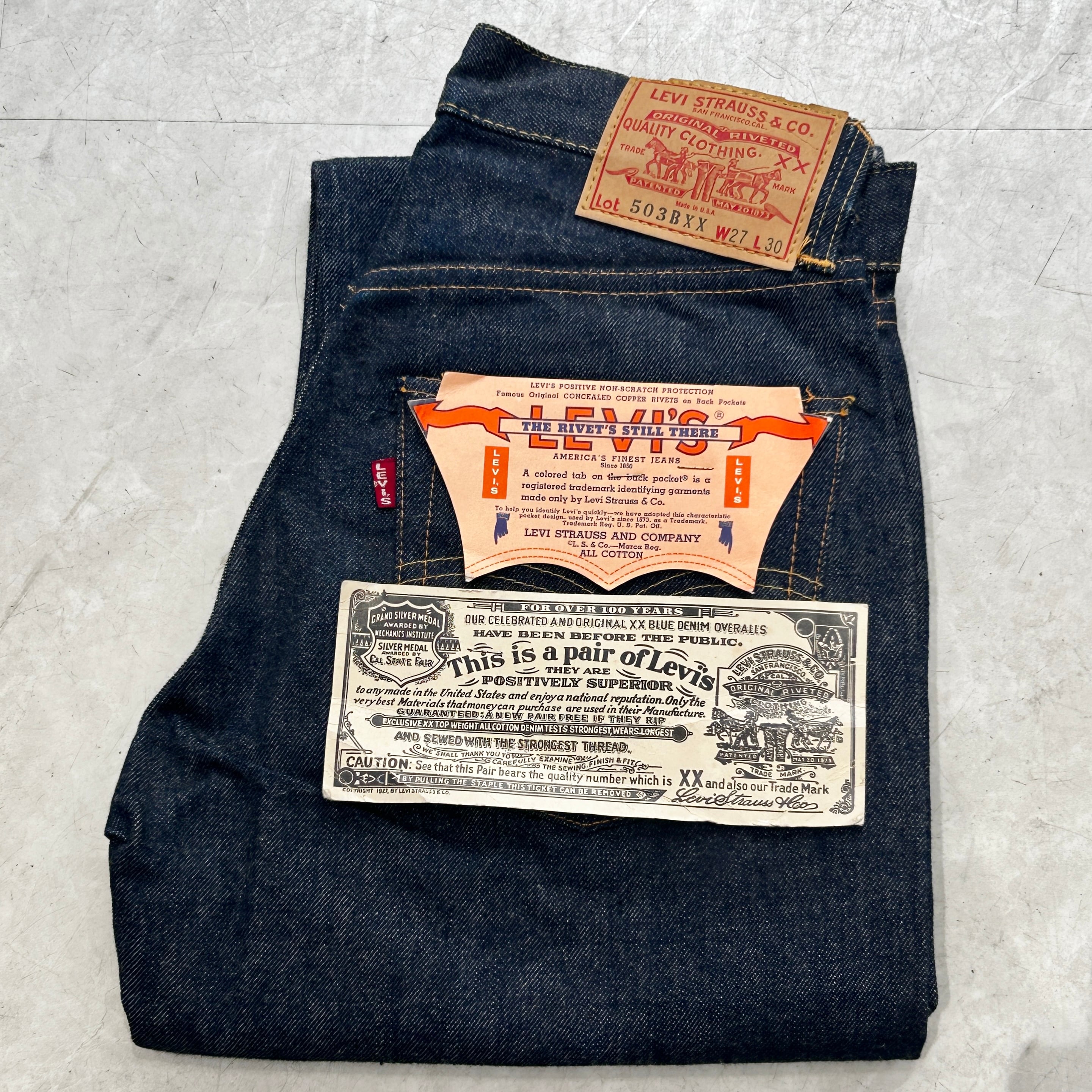 50s Levi's 503BXX Denim Pants Dead Stock 50年代 リーバイス