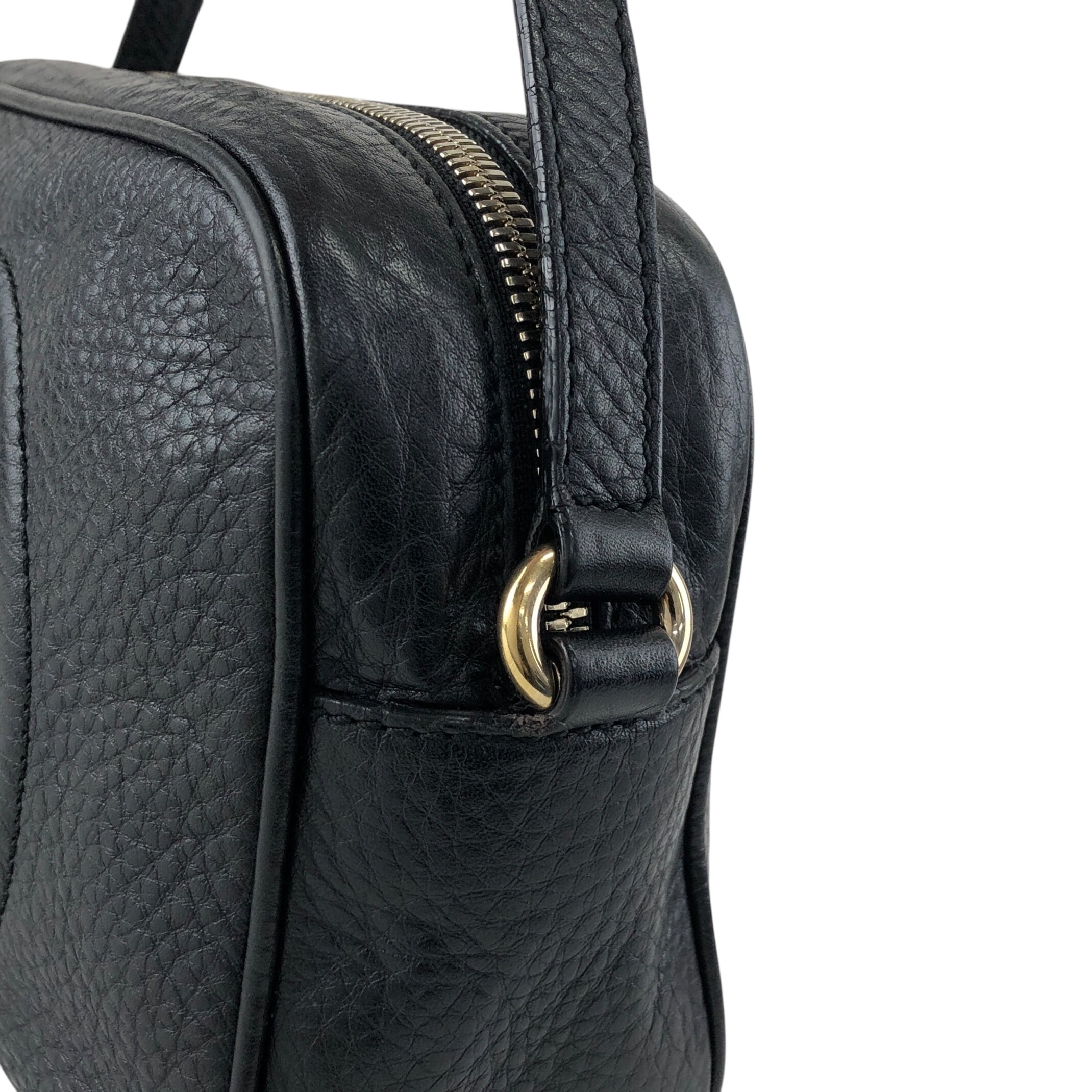 GUCCI グッチ ショルダーバッグ ブラック ソーホー インターロッキング