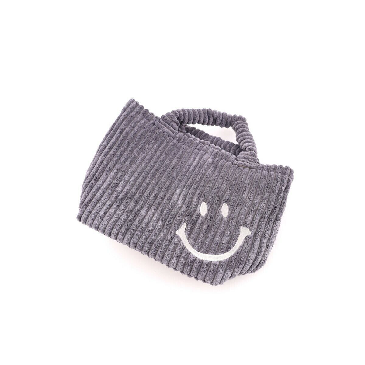 【クーコ COOCO】SMILEYｺｰﾃﾞｭﾛｲ刺繍ﾗﾝﾁﾄｰﾄﾊﾞｯｸﾞ ブラウン