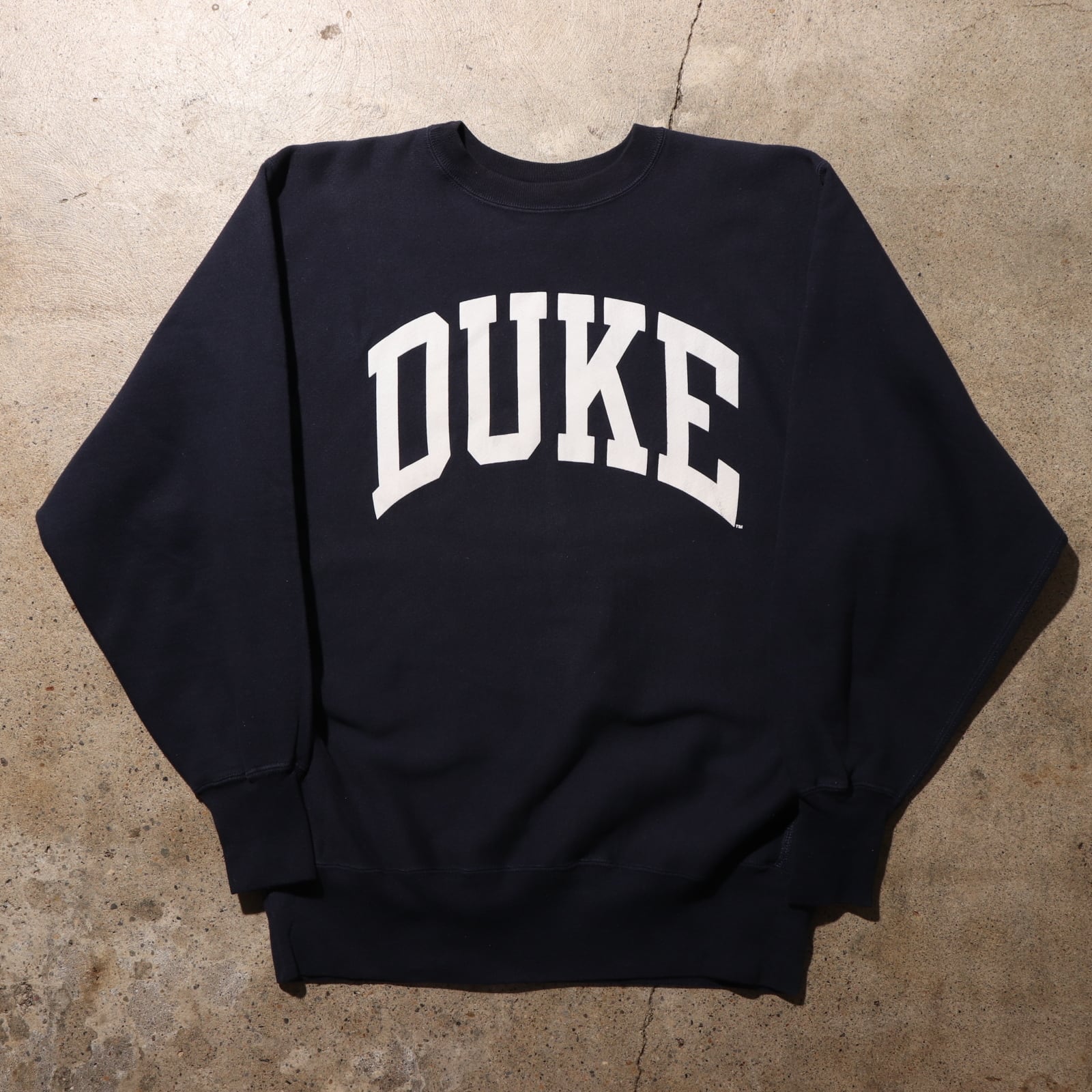 90s USA製 極美品！チャンピオン リバースウィーブ DUKE ネイビー L