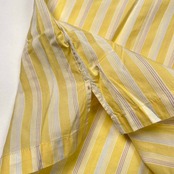 allegri アレグリ ストライプ 半袖シャツ サイズ 48(L) /イエロー/コットン&レーヨン/三陽商会