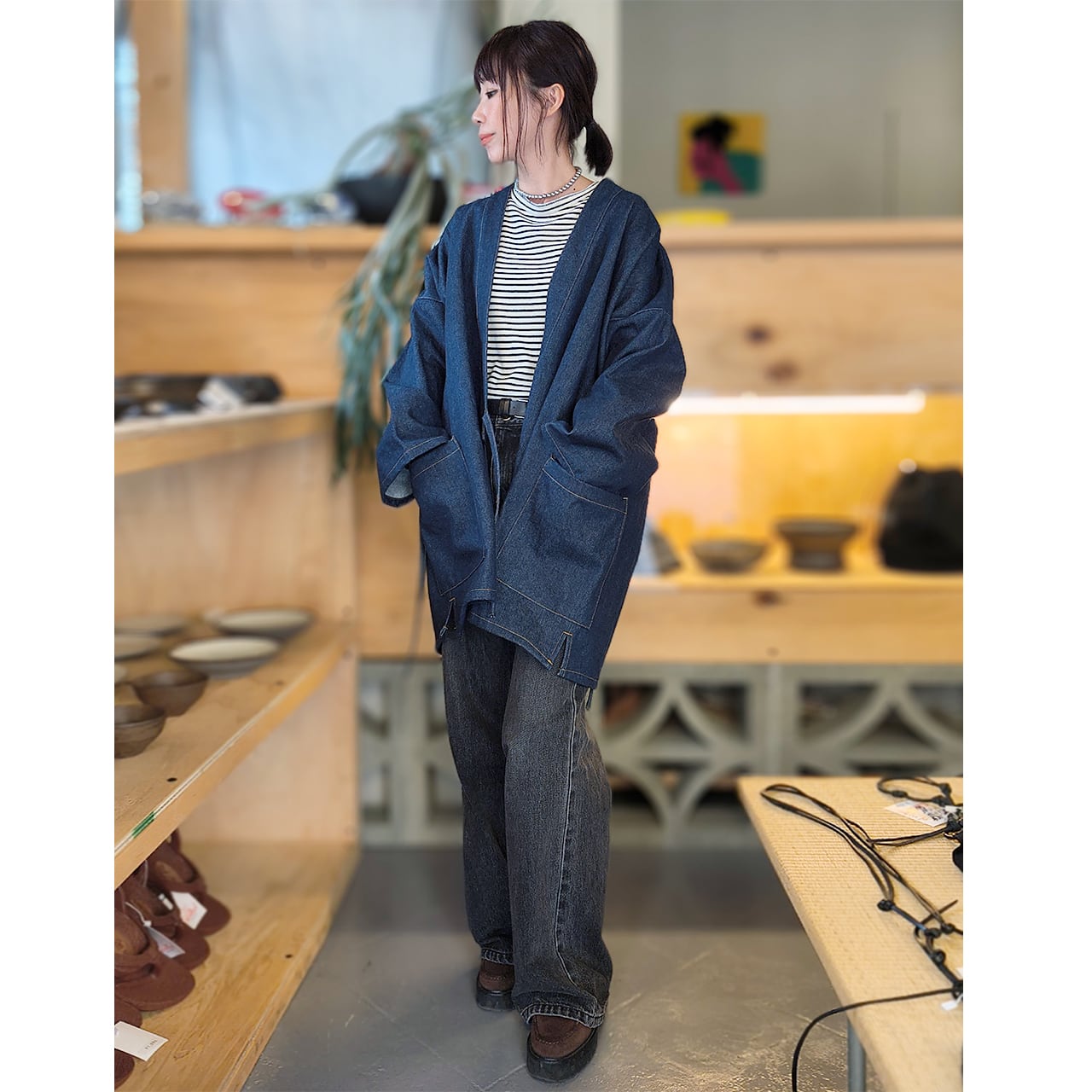 THE SAME A DENIM 】 作務衣 コットン100% ライトジャケット