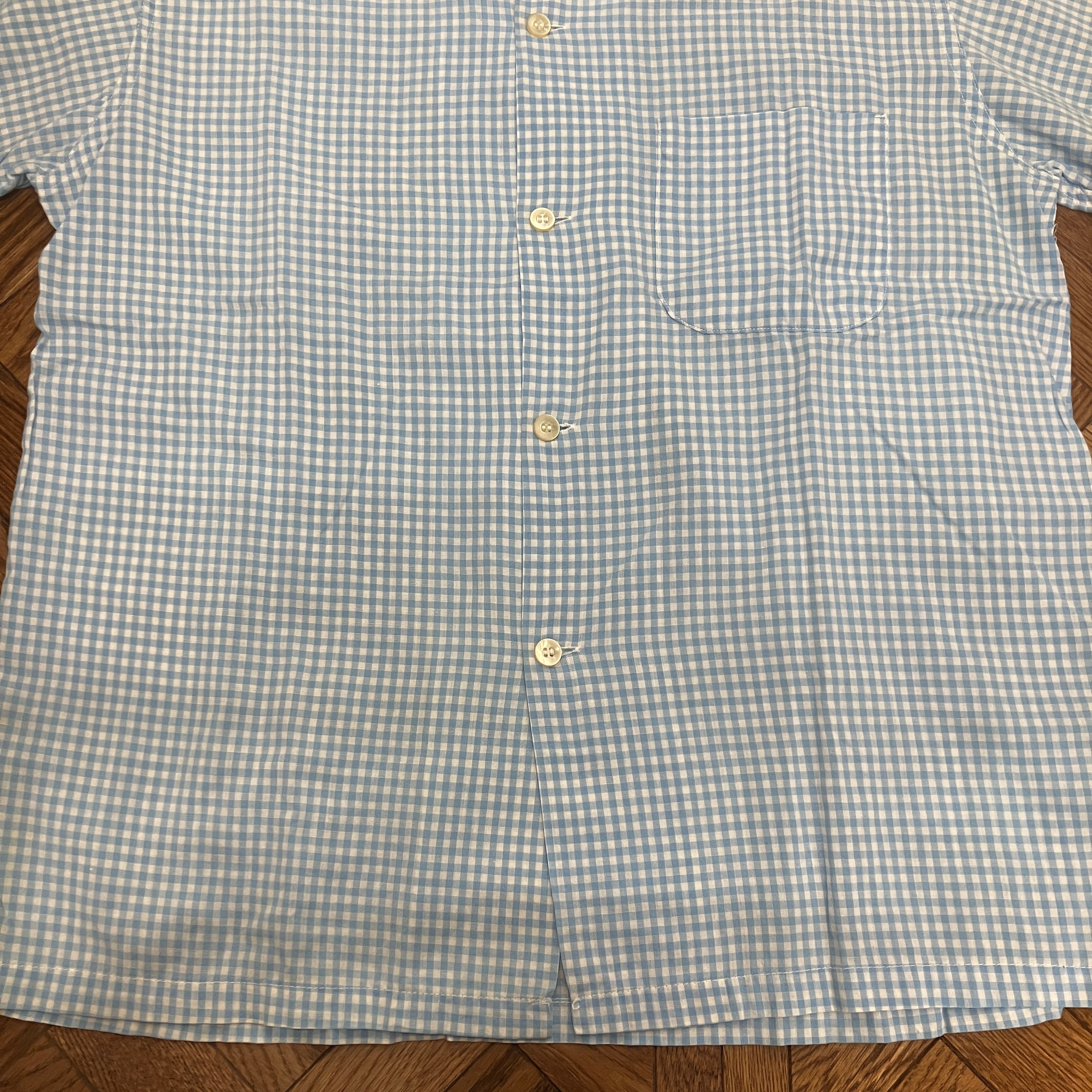 1950'S PILGRIM S/S 3POINT COTTON GINGHAM CHECK SHIRT | safarionline