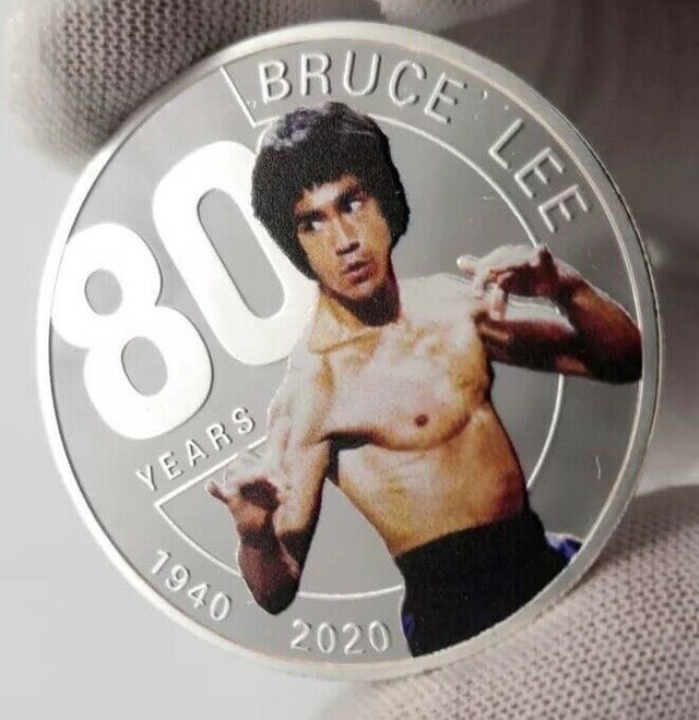 お宝】ブルース・リー生誕80周年記念メダル【金銀セット】即発送(^o 