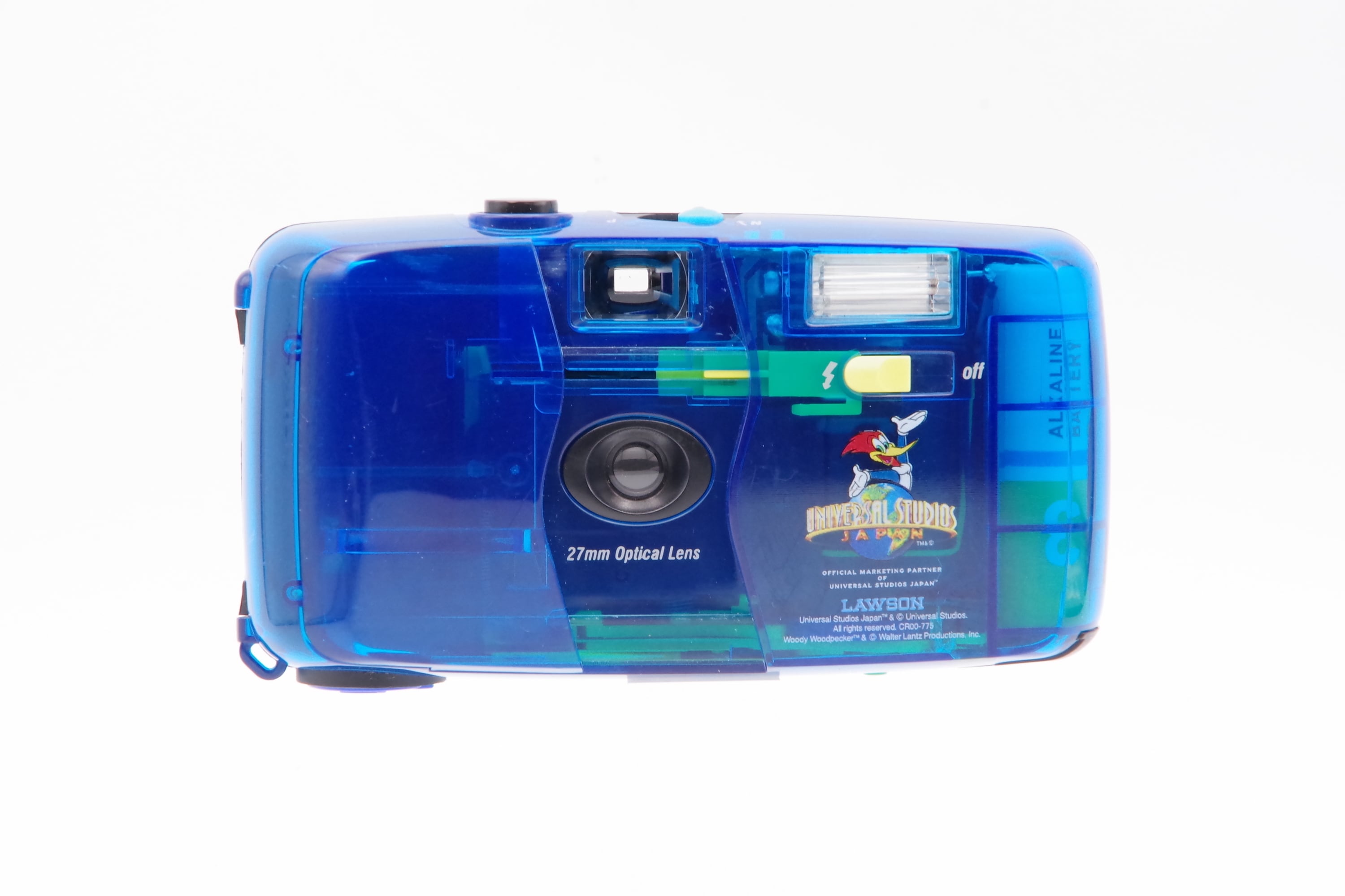 OLYMPUS コンパクトフィルムカメラ 青 MAY 1996限定色 UNIVERSAL STUDIOS JAPAN LAWSON Translucent Camera / 27mm Optical