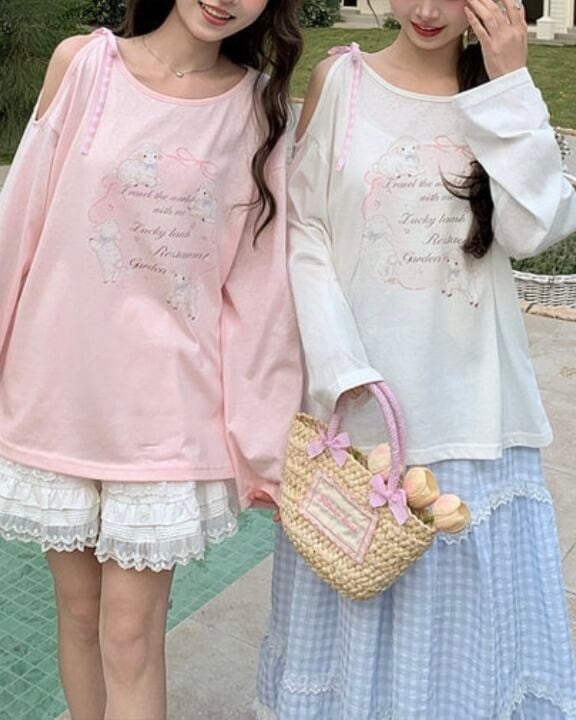 ショルダーリボンドリームシープTシャツ(2 colors) 2508508