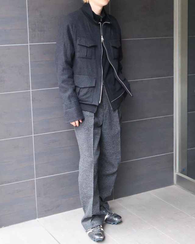 【ARMANI COLLEZIONI】stitch design double zip knit
