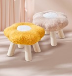 スツール ロータイプ 高さ22cm ８色展開  花型 薄いピンク ブラウン ソファスツール 椅子 ファッションソファスツール コーヒーテーブル ホーム 小さなスツール ロースツール 木製 ラムスキン