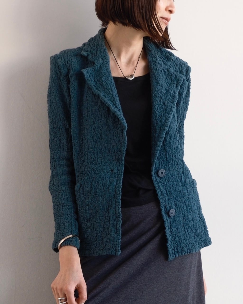 me ISSEY MIYAKE CAULIFLOWER TAILORED JACKET | dear closet