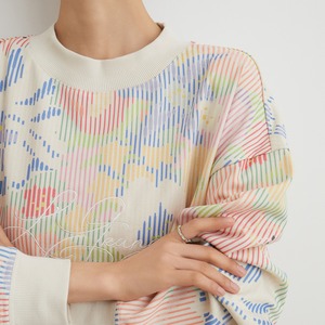 花柄プリントスウェット　21967