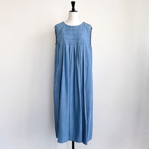 〈SELECT〉フロントタックシャンブレーデニムワンピース T-803