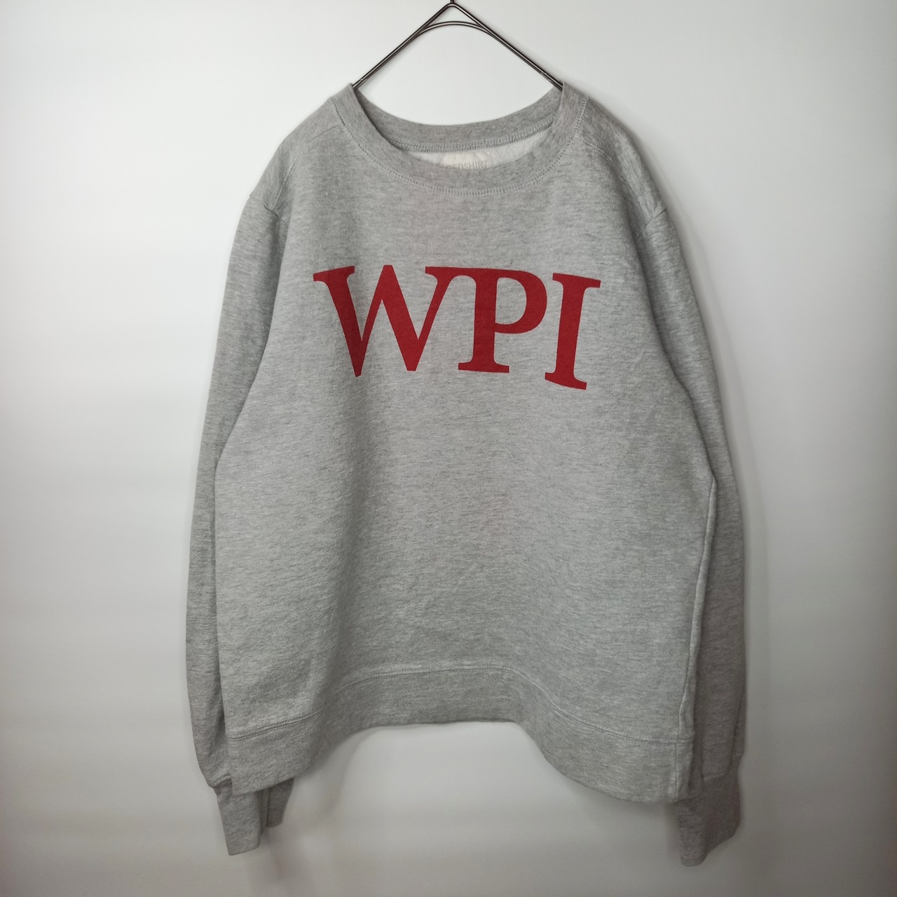 RED SHIRT　クルーネック　スウェット　プリント　トレーナー　グレー　L