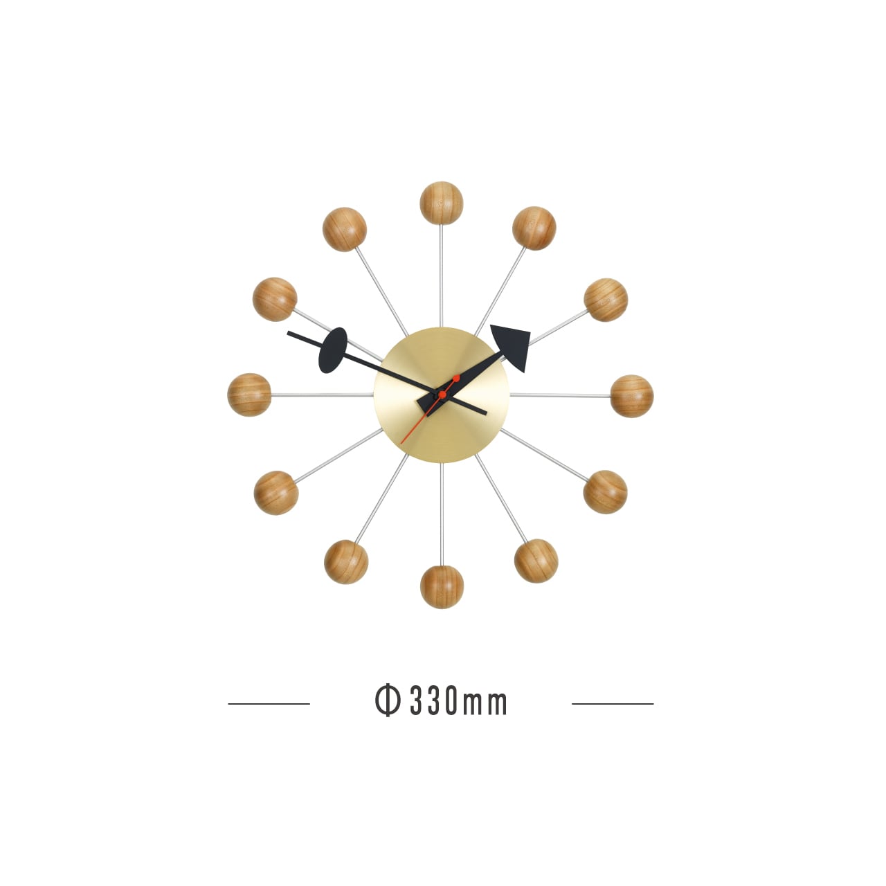 ボール クロック / ビーチ / Φ330 / Vitra（ヴィトラ）/ Ball Clock
