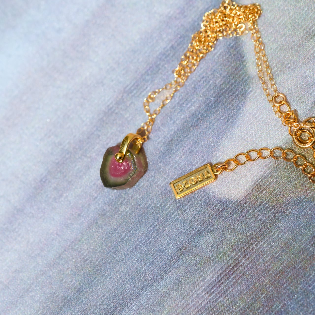 017 Water Lilies Collection】 トルマリン 鉱物原石 14kgf ネックレス