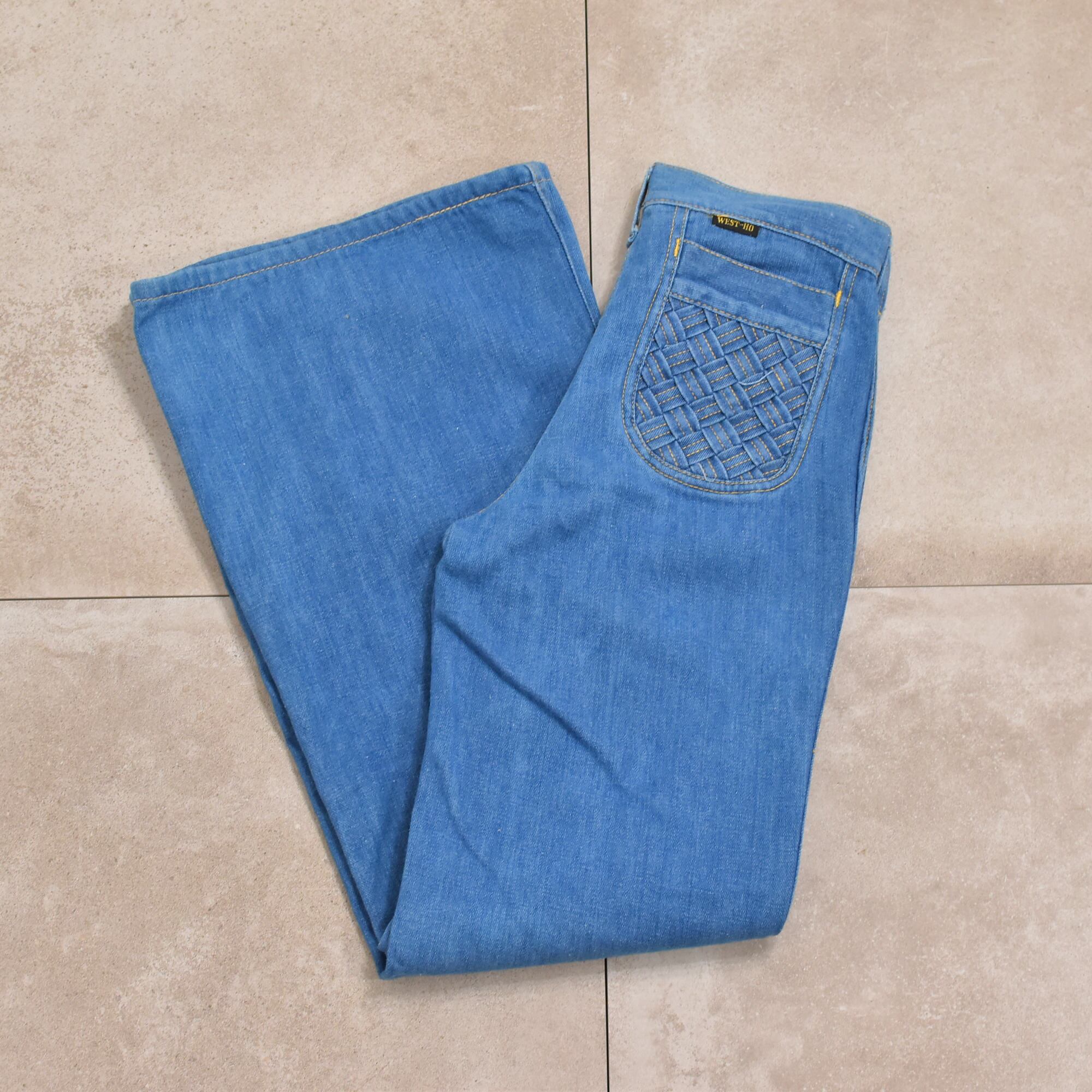 70~80s WEST-HO design denim flared pants