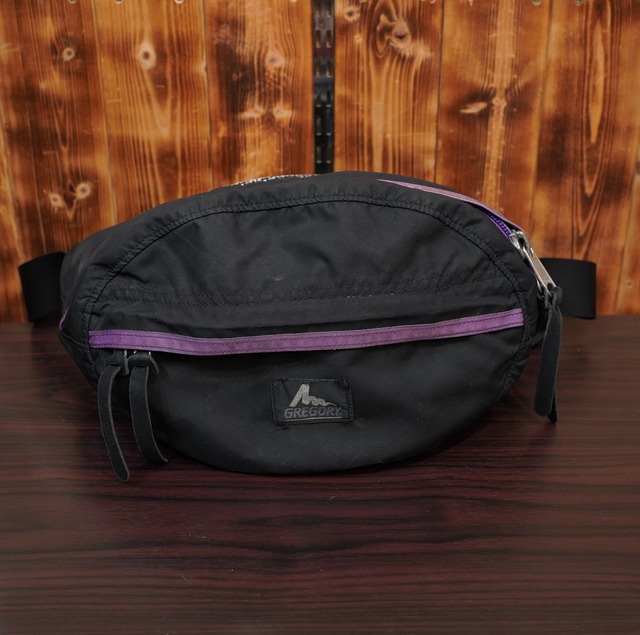 旧タグ USA製 GREGORY テールメイト S 黒 紫 ブラック 鞄 ウエストバッグ