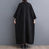 刺繍 オーバーサイズ ロングワンピース 60017