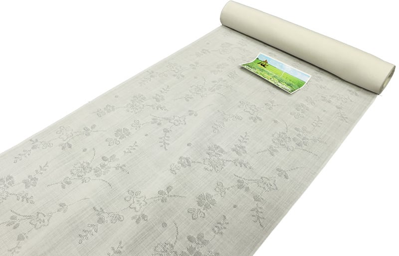 長襦袢反物　麻混　白　トスコ麻　⑤ 夏物長襦袢 反物 トスコ 桔梗 白 麻混襦袢 紋紗 ポリエステル60％ 麻40