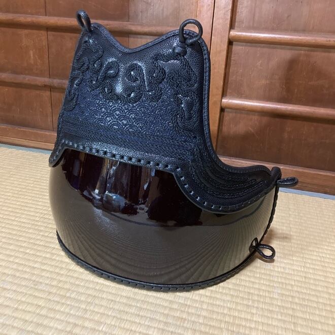 剣道　胴胸のみ 胴単品 オーダー胴 胸濃紺総波千鳥本雲三本足 胴台ヤマト50本型溜