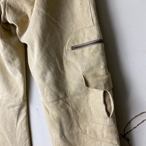 vintage RALPH LAUREN asymmetrical pockets design lamb suede pants