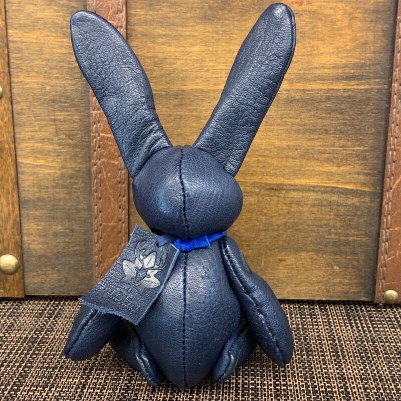 ジビエレザー鹿革ベルラビ★マイスターの手作り「ベルズラビット」オールインディゴ　写真の1点販売です