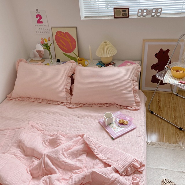 マカロン色シンプル系無地枕カバー